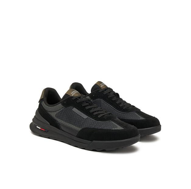 Мужские кроссовки Tommy Hilfiger Retro runner seasonal fm0fm05328 чёрные