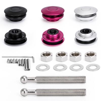 Universal 2,4" 62mm Druckknopf Billet Hood Pins Lock Clip Kit Lock Clip Kit Quick Alloy Latch