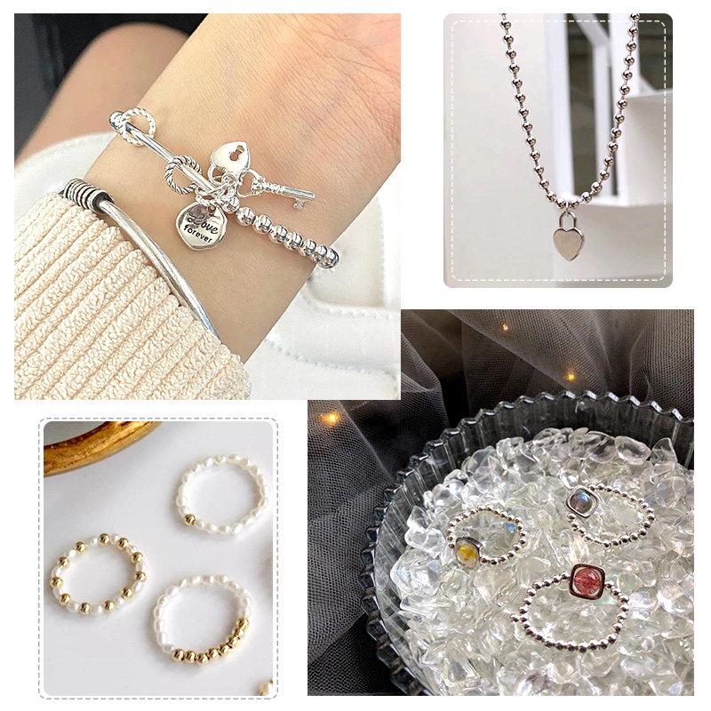 Original Gold Color Metal Spacer Beads 304 Stainless Steel Smooth Round Loose Beads