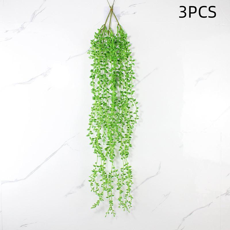 Wall Rowleyanus Senecio Hanging Basket Decoration Plastic Flower Vine
