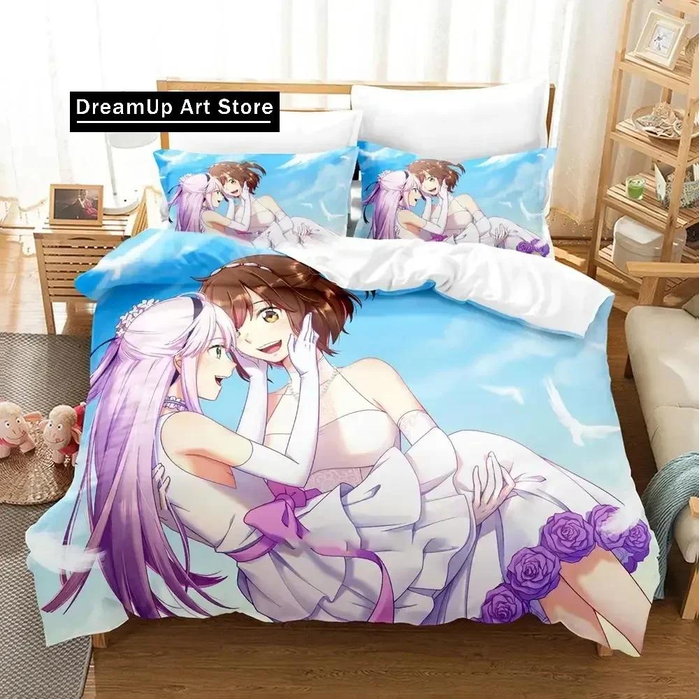 Kawaii Toji no Miko Bedding Set Single Twin Full Queen King Size Bed Set Adult Kid Bedroom Duvetcover Sets Anime Girls Bed