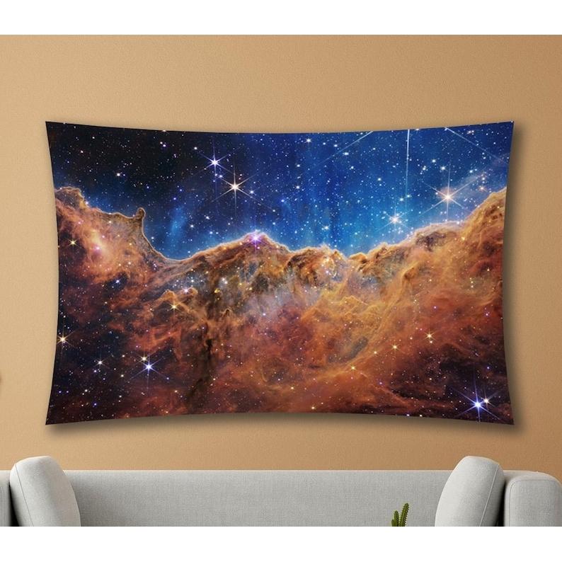 Nebulae and Galaxy tapestry 75x100 чёрный