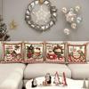 Christmas Decoration Pillow Cover with Gingerbread Pastry Old-fashioned Style Design Home Living Room Sofa Cushion Cover