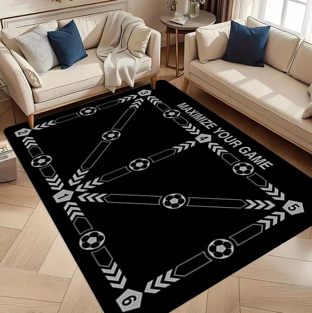 

Спортивный тренировочный ковер Ковер Домашний декор Футбол Упражнения Напольный коврик Тренажерный зал Гостиная Детская игровая Синий Желтый Черный 40x60cm
