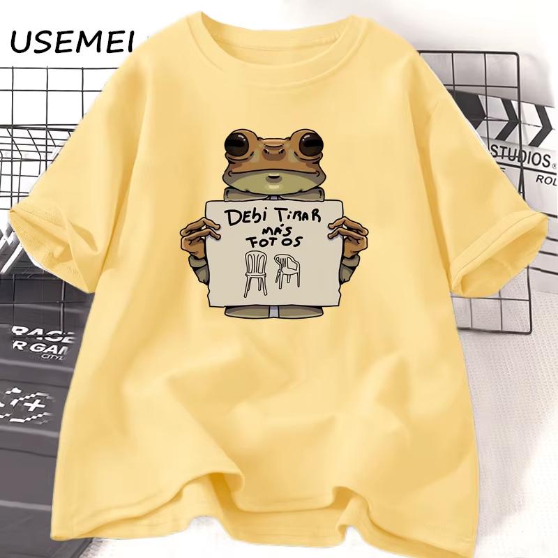 Funny Frog Dtmf Tshirt Causal Debi Tirar Mas Fotos Printed Tshirt Cotton Short Sleeve O Neck Tee Shirt Male Clothing Streetwear