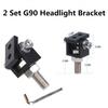 2Set G90 Alloy Hole 8mm Motorcycle Headlight Bracket Spotlight Holder Lamp Clamp