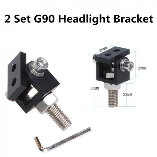 

2Set G90 Alloy Hole 8mm Motorcycle Headlight Bracket Spotlight Holder Lamp Clamp