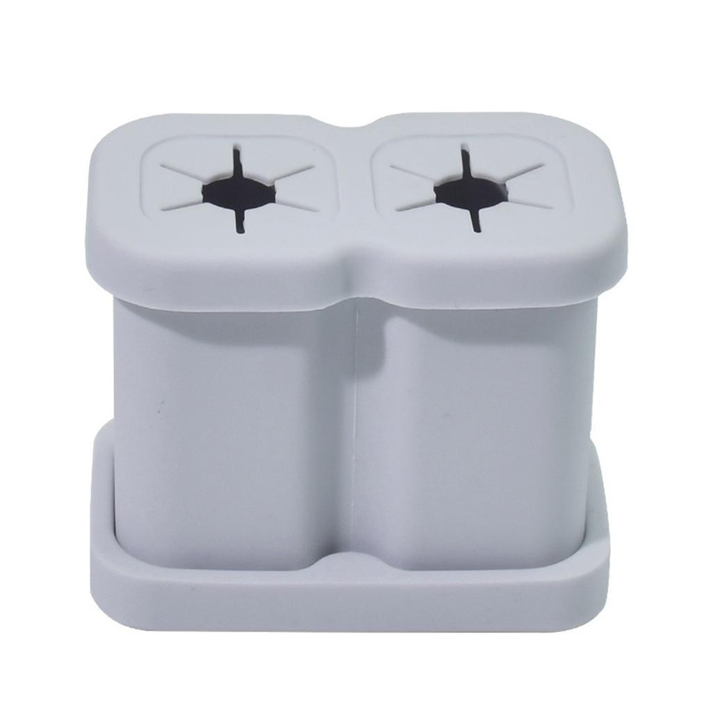 Food Grade Silicone Toothbrush Holder Suction Cup Stand For Electric Toothbrush Heads Organize 2/4Holes