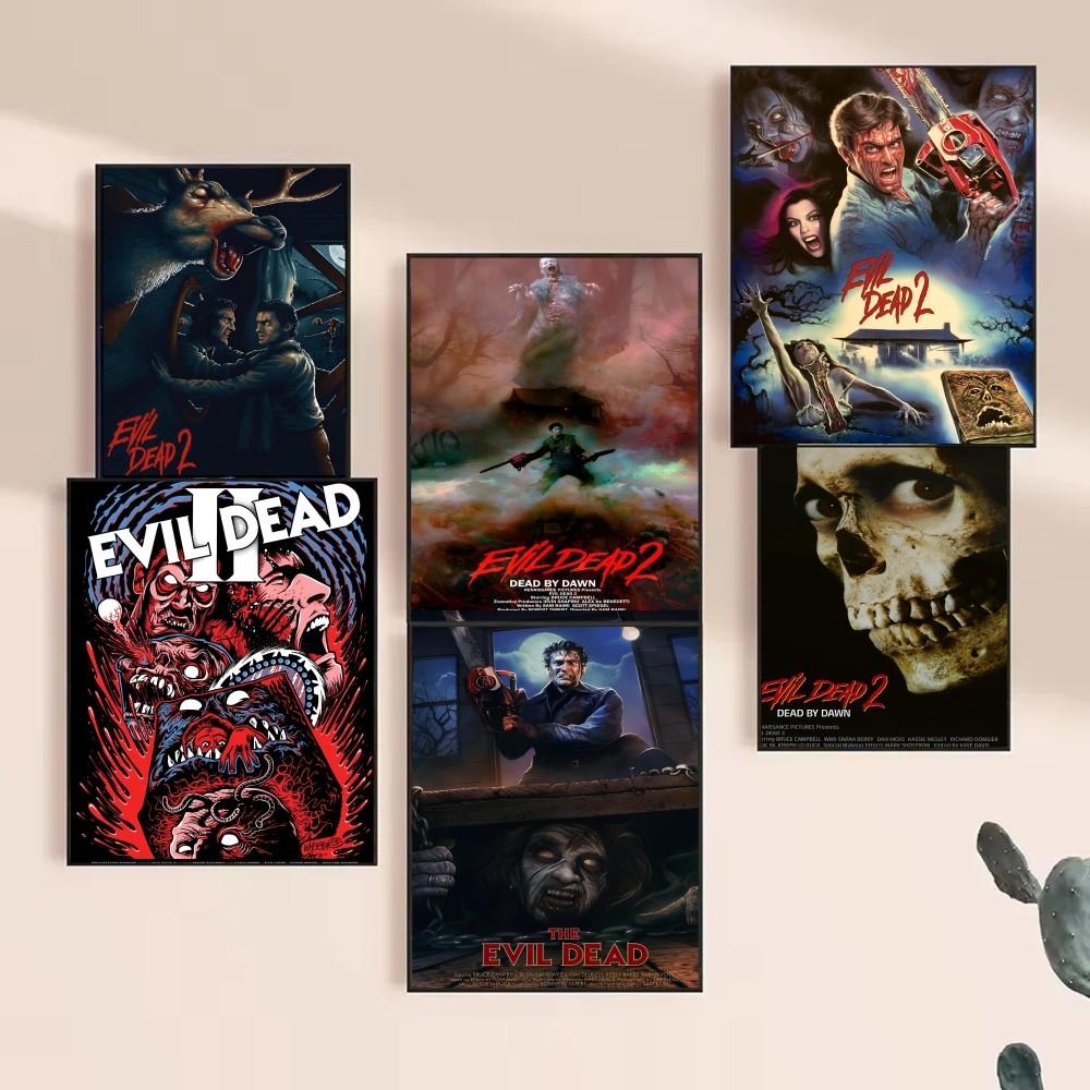 1pc Classic Horror Movie The Evil Dead Abstract Vintage Poster HD Posters Home Room Bar Cafe Decor Art Wall Painting Picture