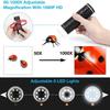 3 In 1 HD 1000X Digital Microscope LED USB WiFi Microscope Mobile Phone Microscope Camera with Stand for Smartphone PCB Inspection Tools