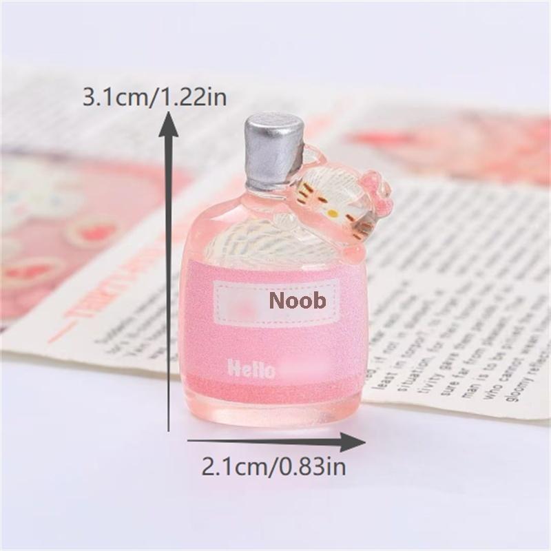 5 Stück Puppenhaus Miniaturen Hello Kitty Getränkeflaschen Modelle Kt Mikro Landschaft Ornamente Deko Rollenspielzeug DIY Zubehör