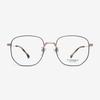 Alloaiweeo [Aloxrounz] Oversized Square Beta Titanium Eyeglass Frames Ara8113 C2 Black/Gold