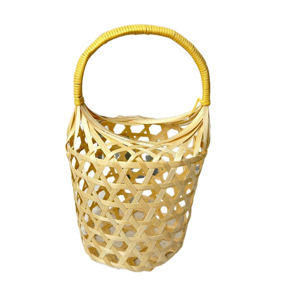 Bamboo Woven Gift Packaging Box Retro Handmade Hand-held Basket Natural Creative Storage Box Dragon Boat Festival 30x15cm жёлтый 1290₽