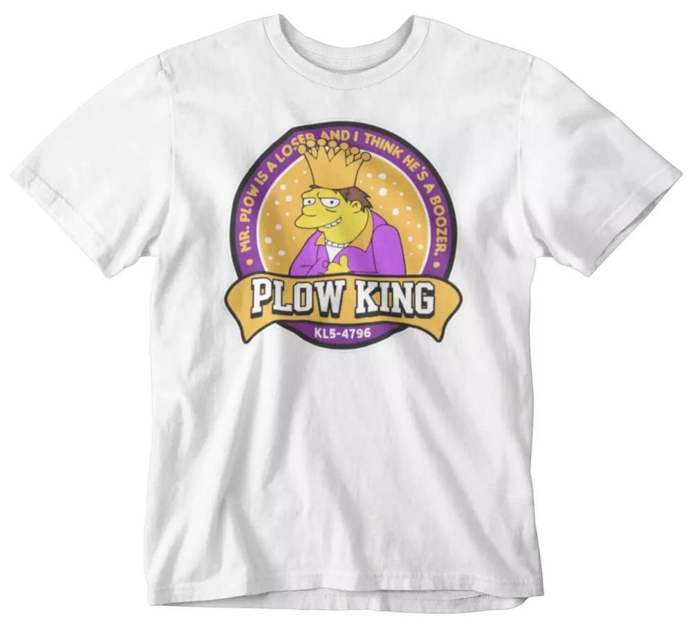 

Simpsons Plow King T-Shirt Retro Cool Gift Tee Cartoon TV 90s UK Unisex T-Shirt XL