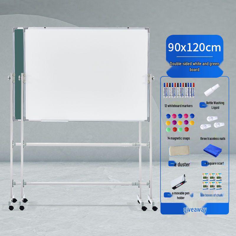 Magnetic Double-Sided Blackboard & Whiteboard Stand for Home, Office & Classroom.