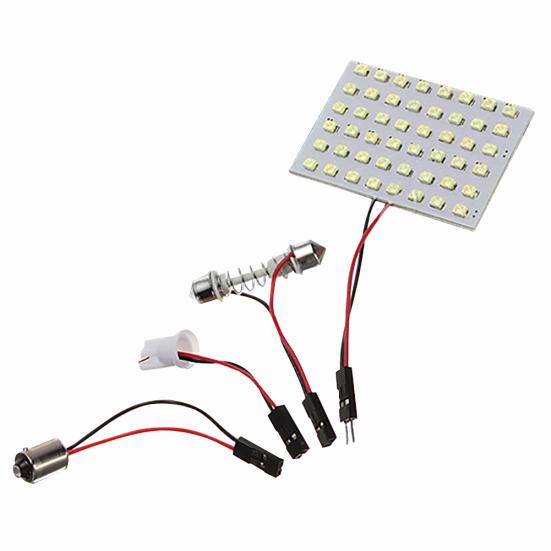 12/24/36/48 LED 3528 světelný panel SMD Car Festoon T10 BA9S adaptér