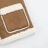 Womens Faux Suede Sherpa-Lined Stand Collar Biker Vest Sleeveless Streetwear 2026