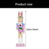 Wooden Rabbit Nutcrackers With Safe Paint 25cm High Decorative Toy for Easter Celebration & Kids Room Mood Gift