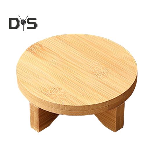 

Бамбукова підставка для рослин Тримач для квіткового горщика Внутрішня настільна кругла табуретка Кашпо Тримач Виставкова підставка для кімнатних рослин Кекси Кераміка S