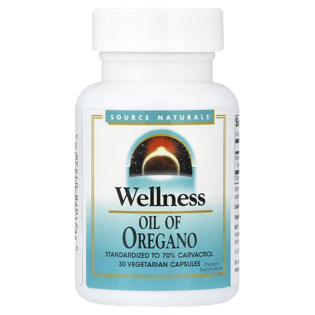 Source Naturals, Wellness, Oil of Oregano, 30 Veggie Capsules (45 mg per capsule)