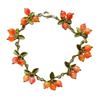 Adjustable New Design Gold Plated Stainless Steel fruit Orange Flower Bracelet Women's girl Luxury Gifts