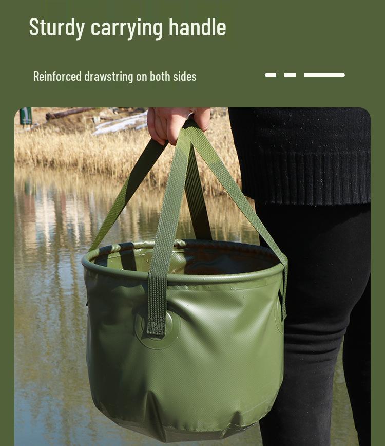 Large Portable Folding Basin for Travel: Multi-use for Washing Fruits, Face, and Feet - Ideal for Camping and Picnics