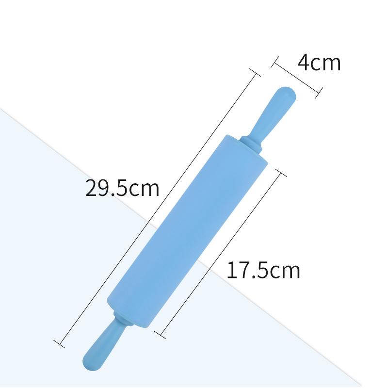 Plastic Handle Rolling Pin Non-Stick Silicone Kneading Stick Sugar Skin Noodles Cake Roller Baking Tools Fondant Dough Roller