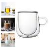 Glass Walled Double Mugs Heat Resistant Tea Milk Lemon Juice Coffee Water Cup