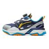 Li Ning Kids Sports Lifestyle Series Comfortable Durable Rebound Support Low-Top Casual Shoes Kids Casual Shoes Silver Deep-Blue White YKNV016-1