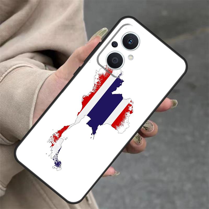Thailand Flag Map Case For OPPO Reno 14F 13F 12F 11F 10 12 13 14 Pro 7 8 Lite OPPO Find X5 X6 X8 X9 Pro Cover