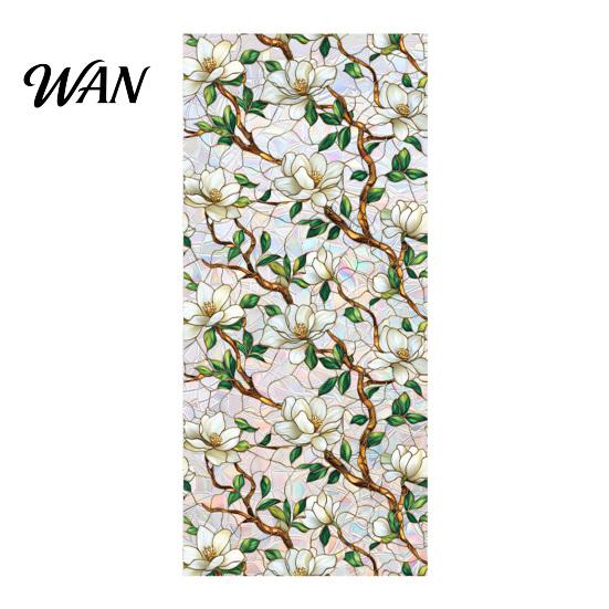Decorative Window Film Rainbow Privacy Film, Stained Glass Pattern Sticker, Static Sunlight Reflecting Sticker Cling, Sun Blocking Reusable Decals for