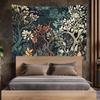 2D Flat Printed Enchanted Forest Leaves Floral Art Tapestry Peach Skin Wall Decor Bedroom Living Room Home Aesthetic Backdrop