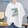 Jeanswest Men's 2025 Pure Cotton Oil Painting Print Short Sleeve T-Shirt