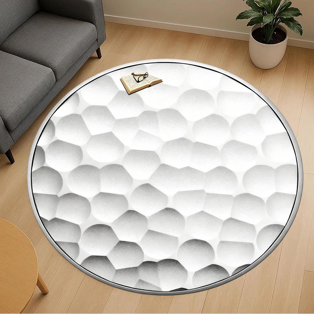 1pc Golf Ball Texture Round Chair mat office Area Rug - Non-Slip, Floor Mat for Office, Bedroom, Ideal home decor gift p0105099