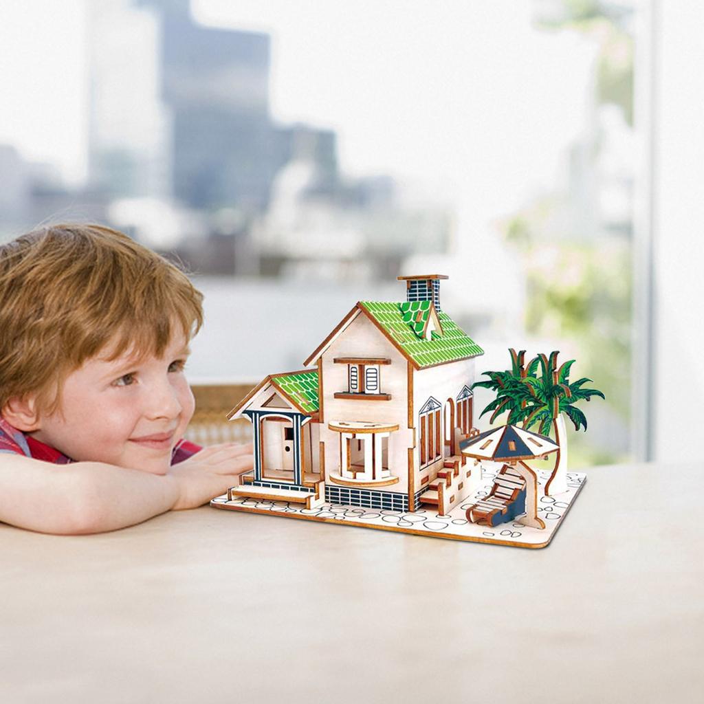 Haus Holzmodell Kit Teelicht Halter zu Weihnachten dekorieren und