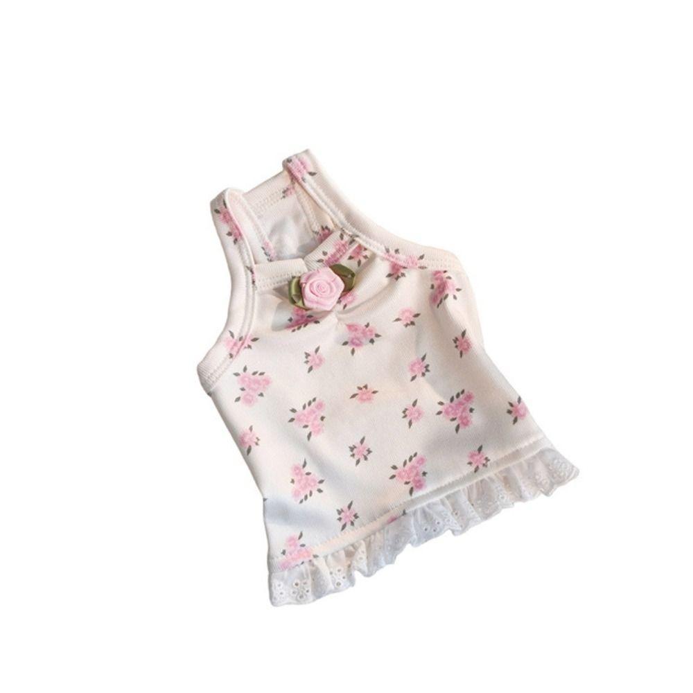 Soft Pet Dress Lace Hem Cat Sleeveless Vest Trendy Corgi Teddy Clothes  Pet Supplies