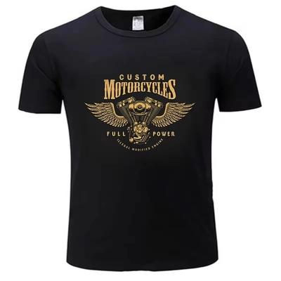 2025 Men's T-Shirt Motorcycles Engine Chopper Biker Bobber Motard Harleys Tees Graphic Oversize Davidson Streetwear Casual Top