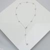 Pearl Akoya Pearl Station Genuine Akoya Pearl Necklace, K14WG, Necklace, 6mm-6.5mm, Design, (K14WG), 15576-2
