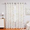 1pc White Sheer Curtains with Golden and Silvery Vine Branches, Light Filtering, Privacy, Easy To Install. Suitable for Hotels, Offices, Schools