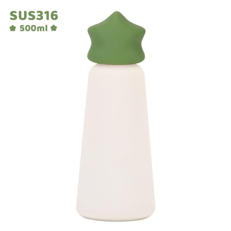 500ml Stainless Steel Vacuum Insulated Travel Mug Kids Students Outdoor Sports Portable Star Design