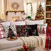 45x45cm Christmas Cushion Cover Pillowcase 2026 Christmas Decorations for Home Ornament Xmas New Year Christmas Decor For Sofa