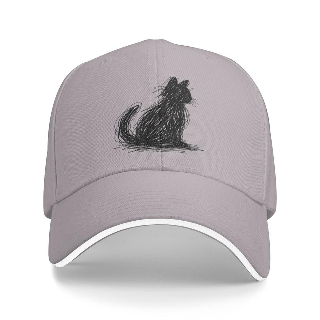 Baseball Caps Cat Line Funny Modern Sketch Animal Awesome Casquette Unisex Sport Summer Caps