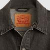 Levis Solid Color Single-Breasted Pocket Long Sleeve Loose Denim Jacket Unisex Jackets Black A7632-0002