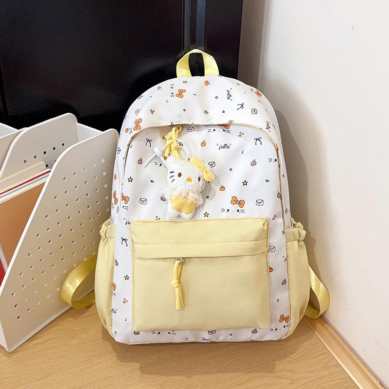 Schoolbag Junior High School High School Student Schoolbag Female Cute Bow Kitten Backpack College Style Cartoon Small Fresh Backpack