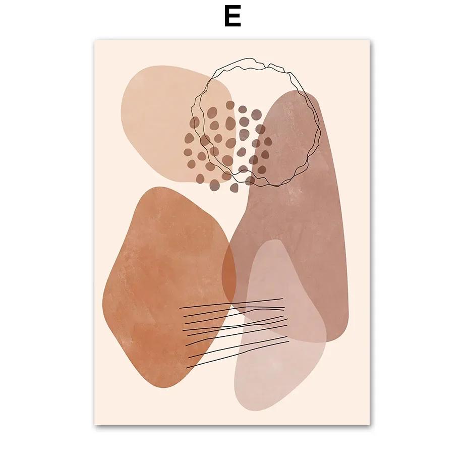 Wüstenlandschaft Boho Minimalistisch Blatt Wandkunst Leinwandmalerei Nordisches Poster und Drucke Wandbilder für Wohnzimmer Heimdekor