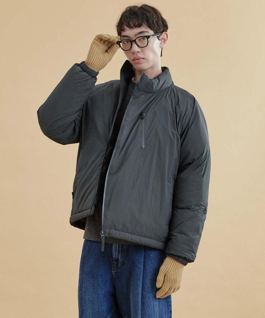 Plac Curved Zipper Short Puffer Black