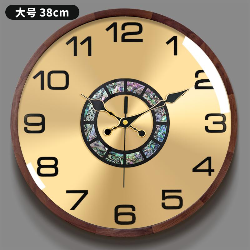 Italian Luxury Shell Wall Clock Modern Solid Wood Living Room High-end Wall Clock Premium Creative Home Decor Reloj Pared FYWC