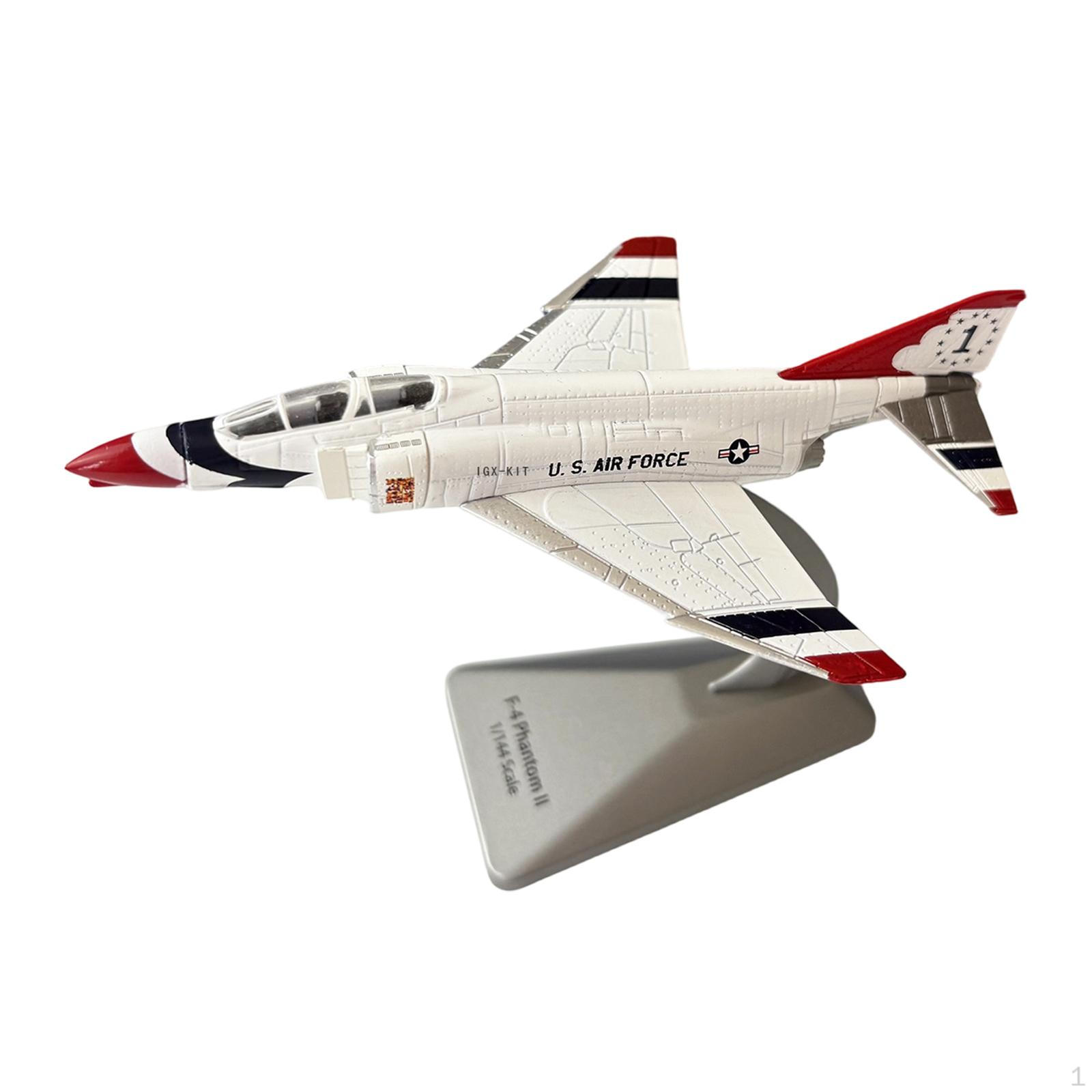 

1/144 Alloy Fighter Aircraft Model Realistic Collection Toy Simulation Airplane for Desk Shelf Room silver white