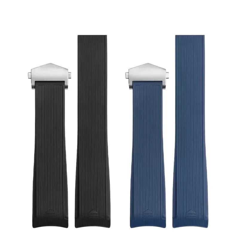 Rubber Silicone Watch Strap Waterproof Bracelet Watchbands for TAG HEUER AQUARACER 300 WAY201B Series Watchchain 22mm
