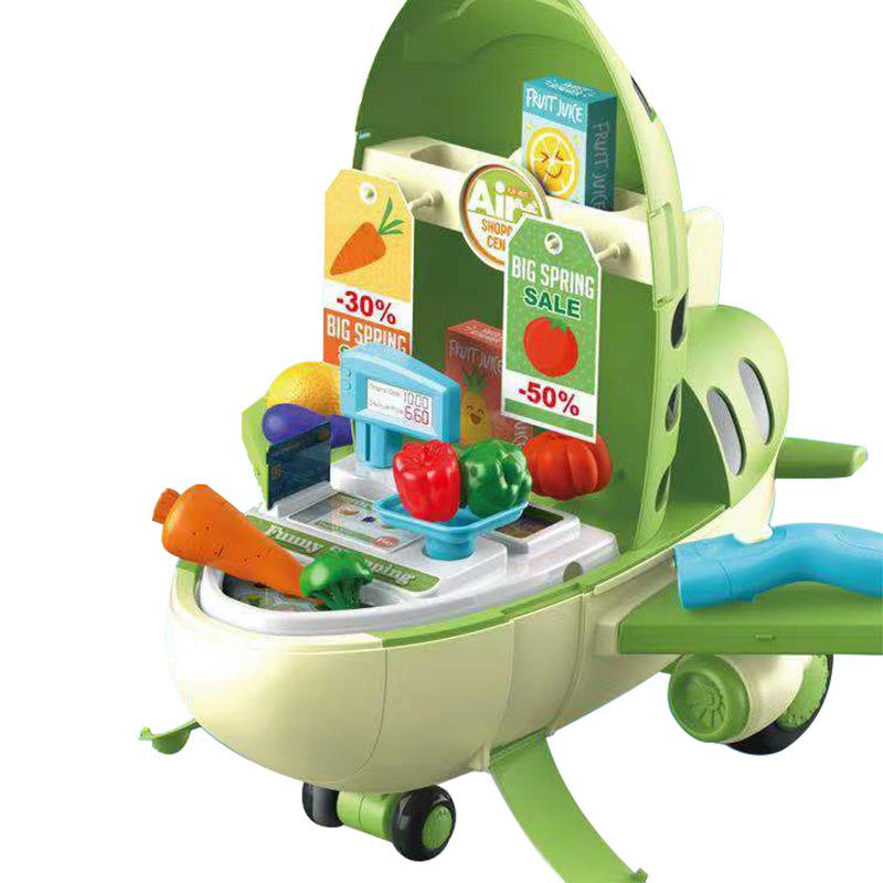 Children'S Simulation Kitchen Tableware Set Cosmetics Accessories Supermarket Tools Medical Utensils Play House Airplane Toys
